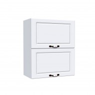 Corp superior 60 cu 2 usi orizontale Zebra MDF alb drept Corp superior 60 cu 2 usi orizontale Zebra MDF alb drept